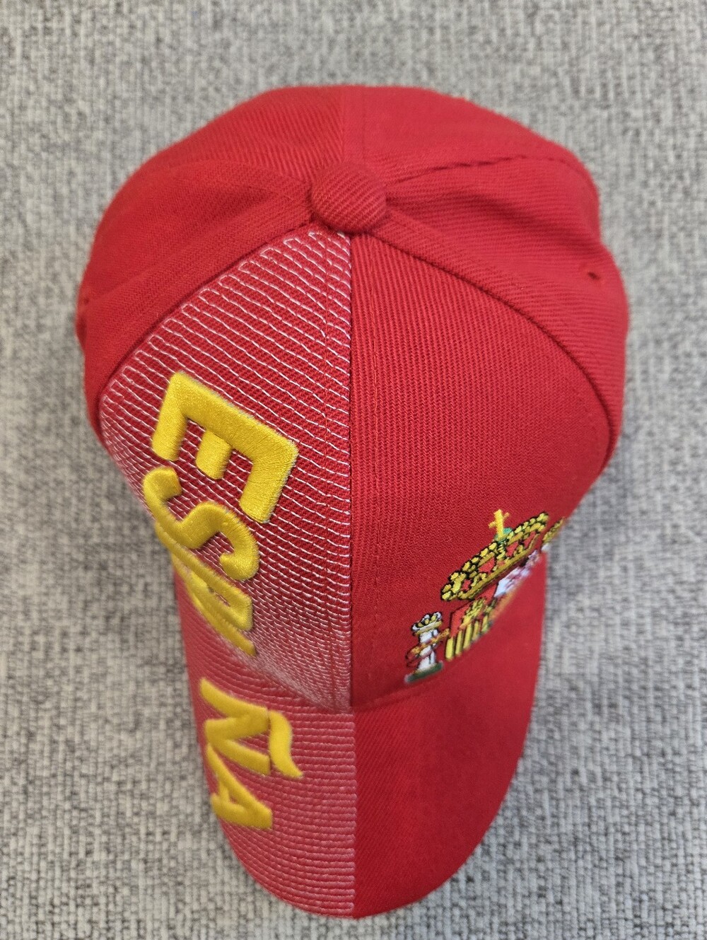 España Spain Red Embroidered Adjustable Baseball Cap